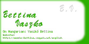 bettina vaszko business card